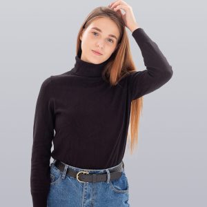 BLACK HIGH NECK TOP